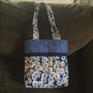 blue flower bag
