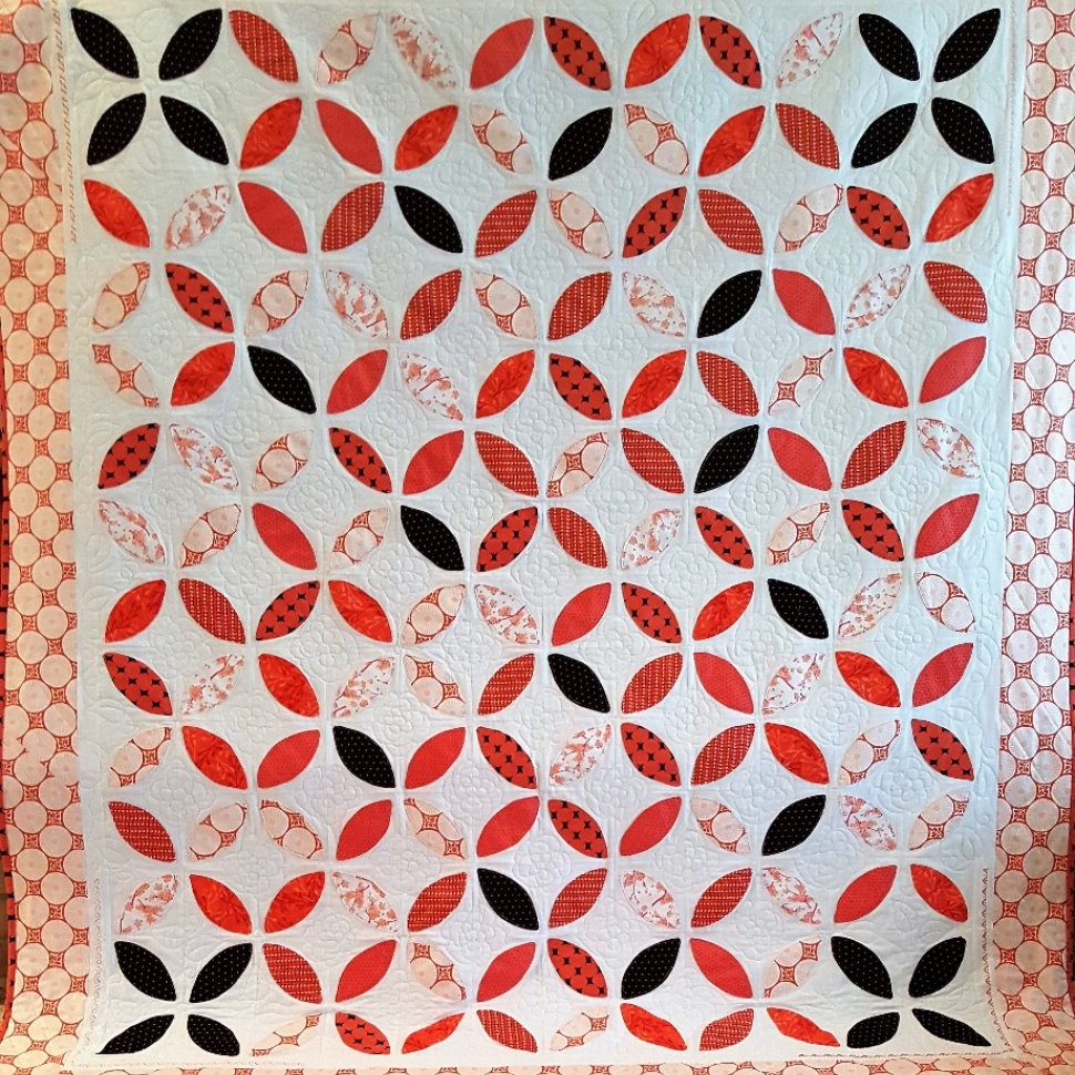 Sunlit Applique Orange Peel Quilt Quiltsby me