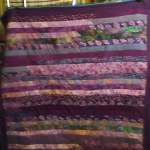 First Batik strip quilt