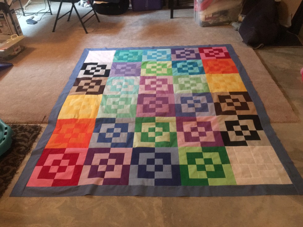 Chopped Block or Bento Box quilt top