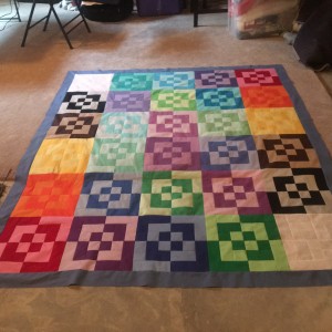 Chopped Block or Bento Box quilt top
