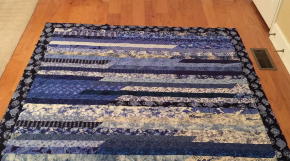 Blue Willow Strip Quilt