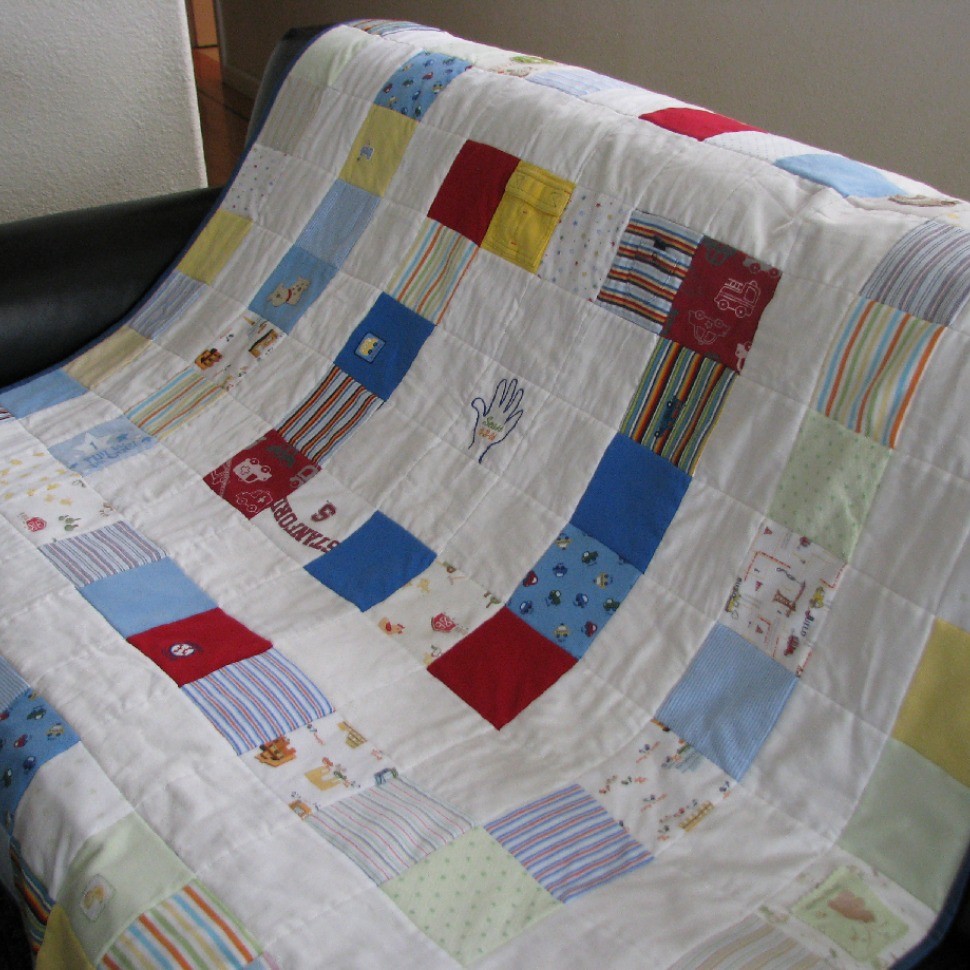 Baby Boy Clothes Quilt