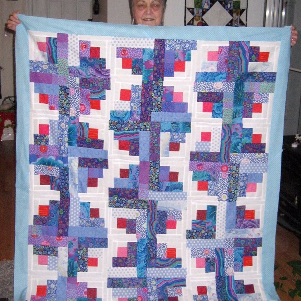 River Log Cabin quilt