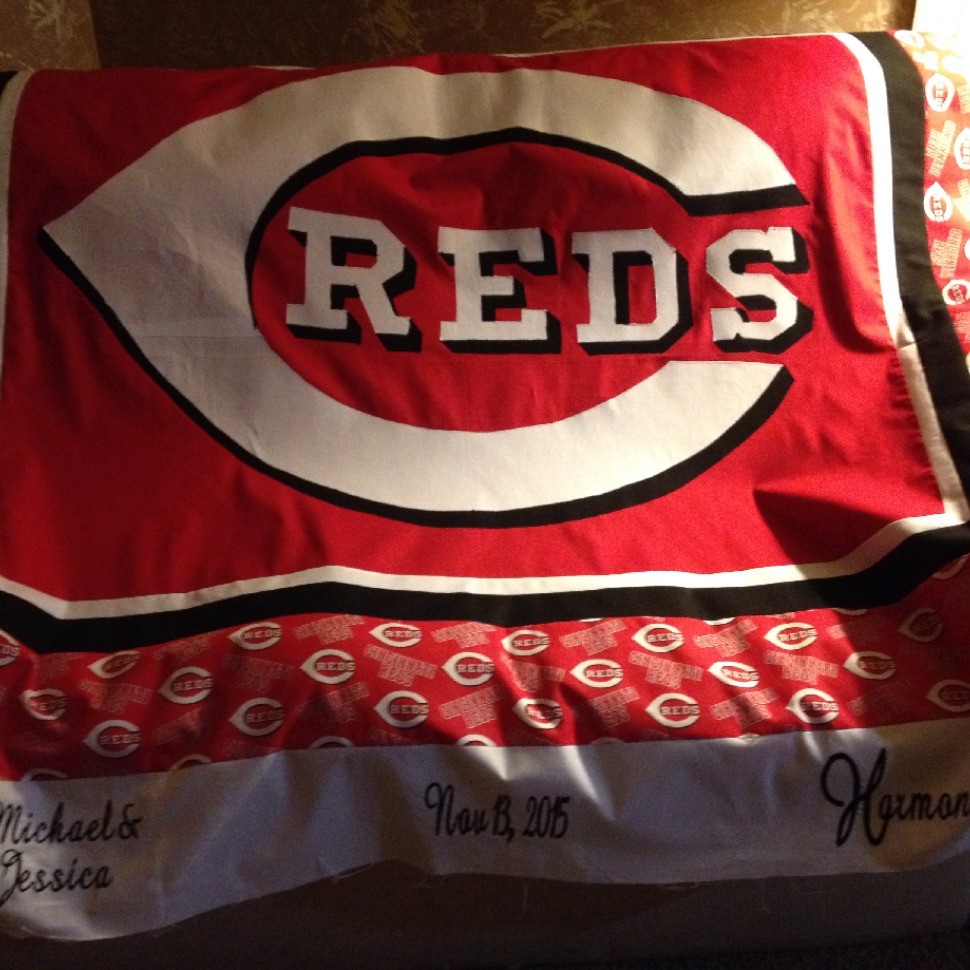 Cincinnati Reds Wedding Quilt