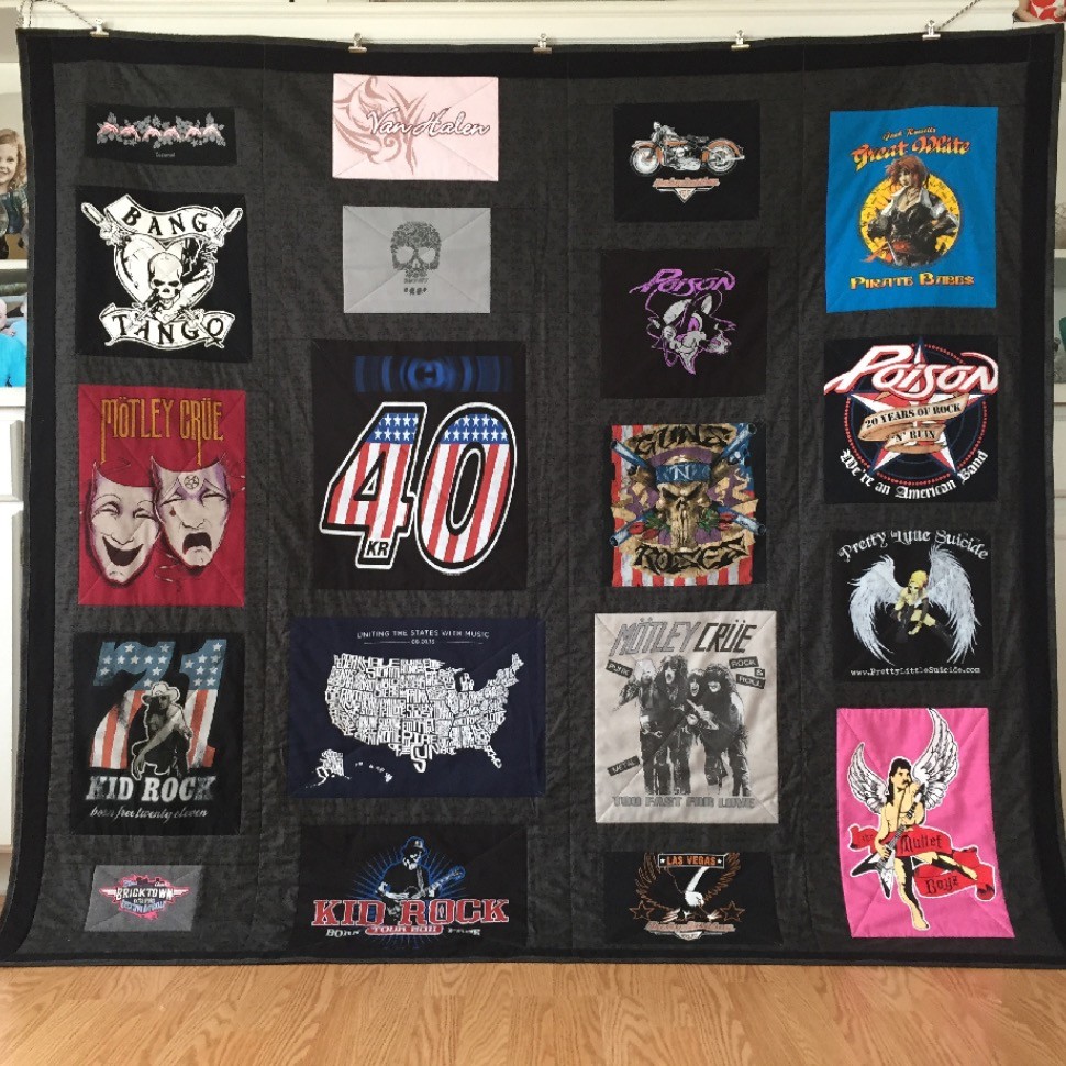 Rock 'n Roll T-shirt Quilt | Quiltsby.me