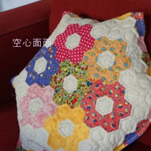 English papier piecing pillow
