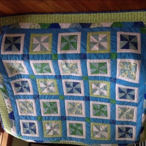 My second quilt- a study in blue