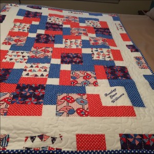 Disappearing nine patch baby quilt