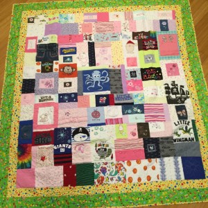 My first baby clothes quilt