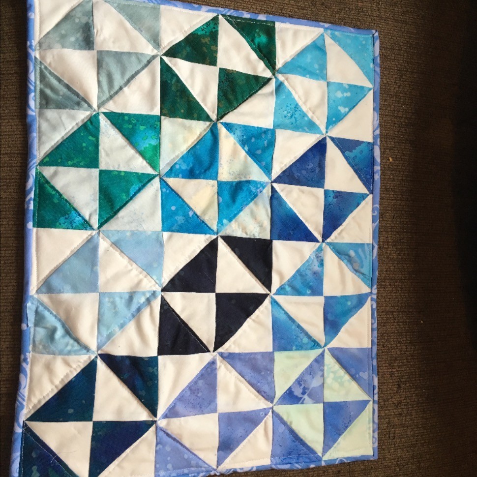 blue doll quilt