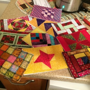 Quilted postcards