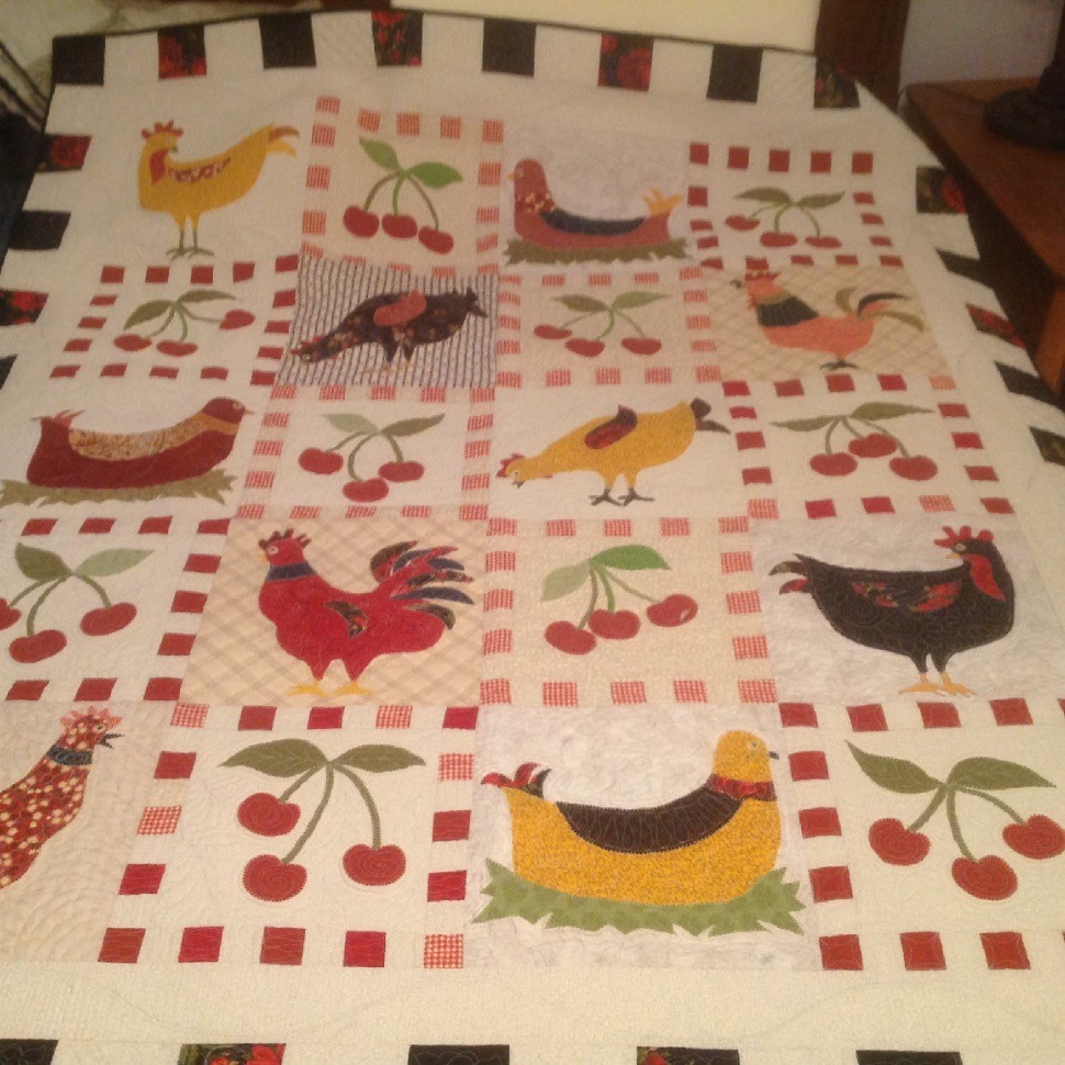 Chickens, cherries and checks