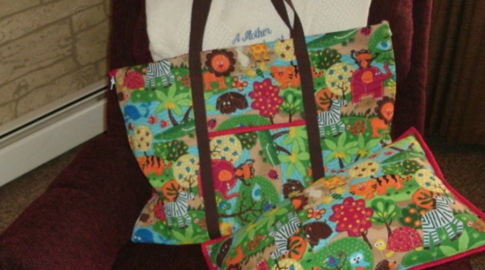 Whimsical Tote/mat and pillow