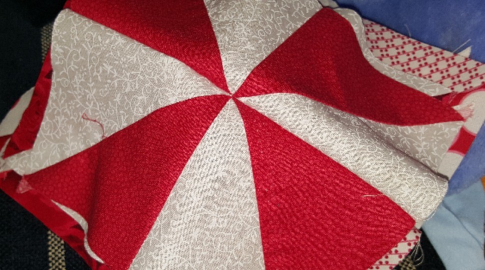 Red and white pinwheel