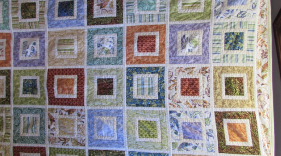 Square in a square and stain glass