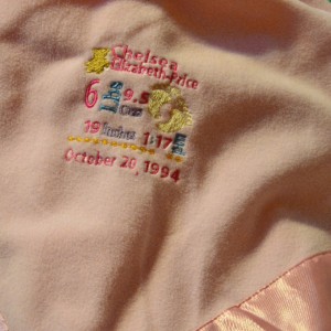 Embroidery baby blankets