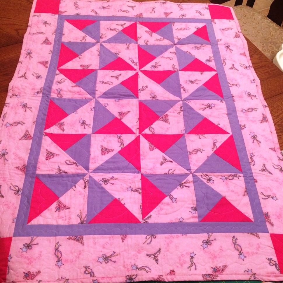 Pink & Lavender Pinwheel Baby Throw