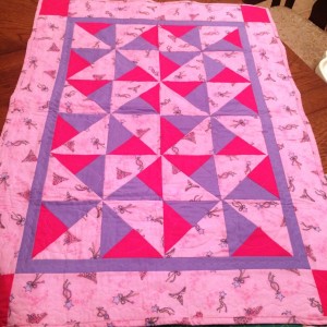 Pink & Lavender Pinwheel Baby Throw