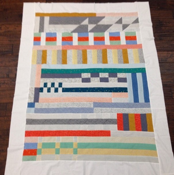 Stream of Consciousness jelly roll quilt