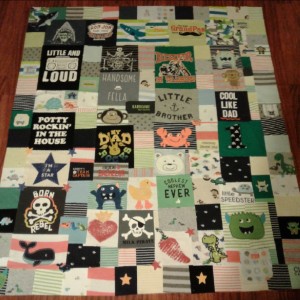 First tshirt/baby clothes quilt