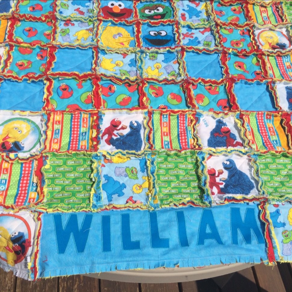 sesame st rag quilt