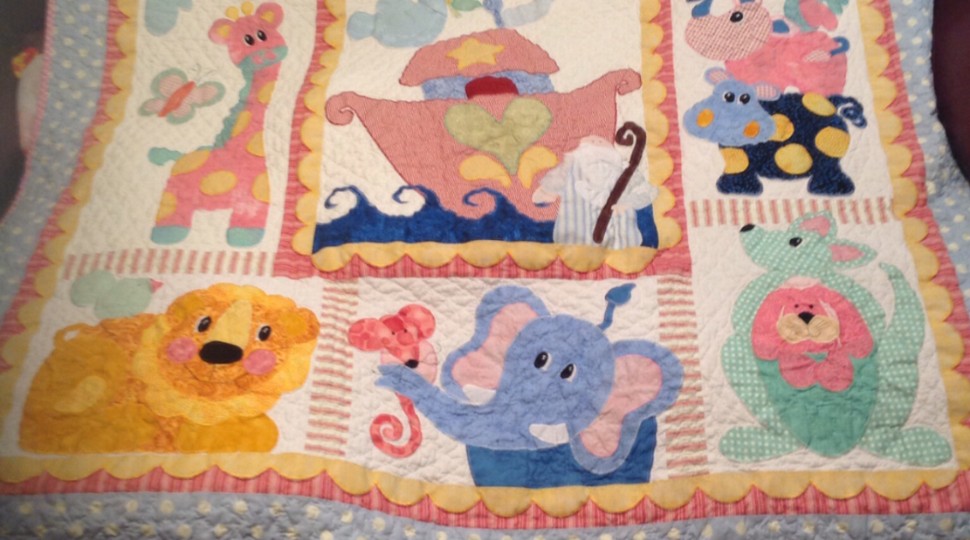 noah's ark baby blanket