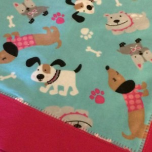 Doggie Self-Binding Receiving Blanket