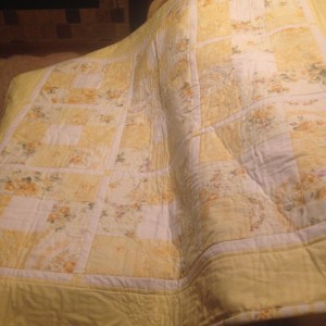 Yellow Flowers Lap Quilt