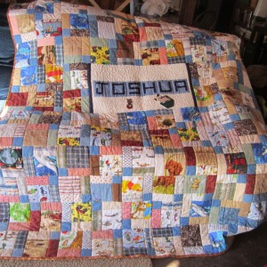 Disappearing Nine Patch quilts for grandsons