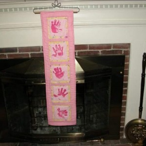 Baby hand and foot prints wall hangings