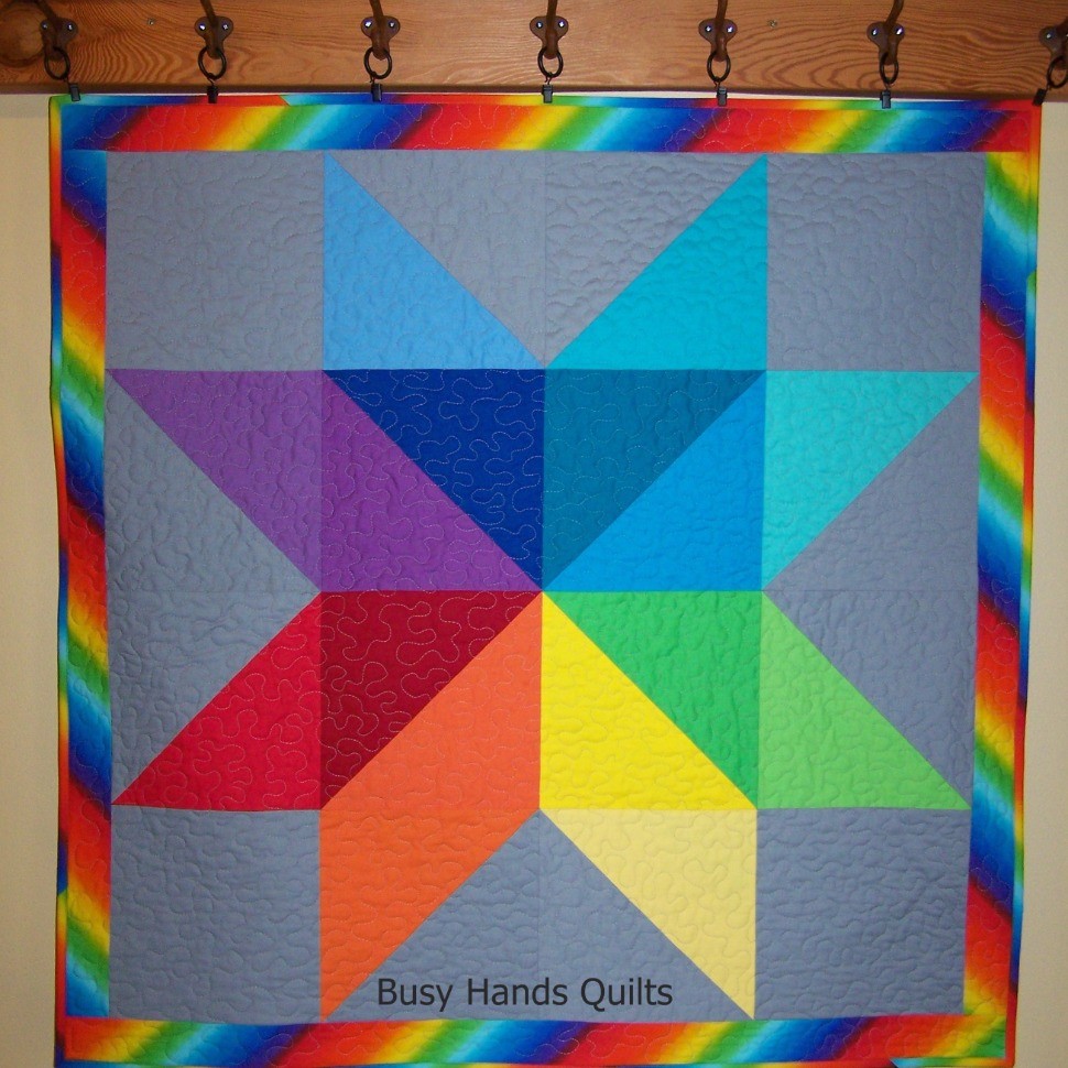 Rainbow Star Baby Quilt