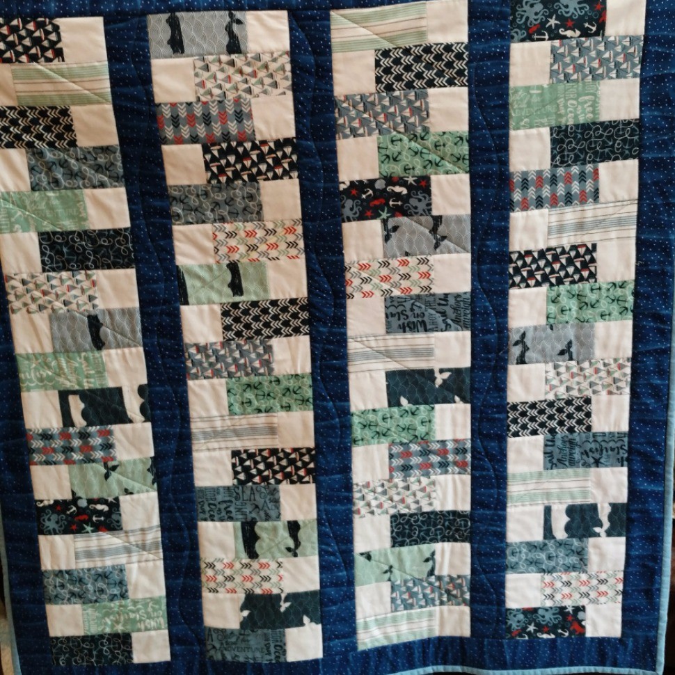 By the Sea baby quilt