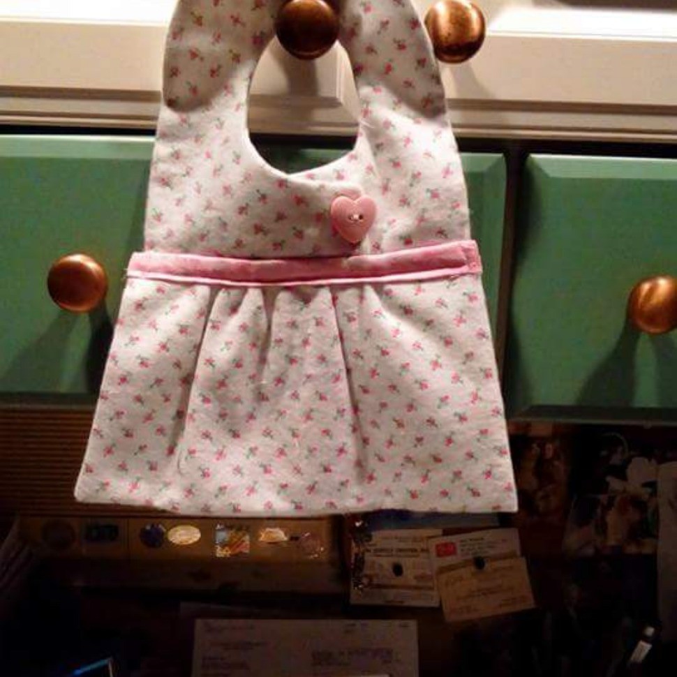 Cute baby girl bib