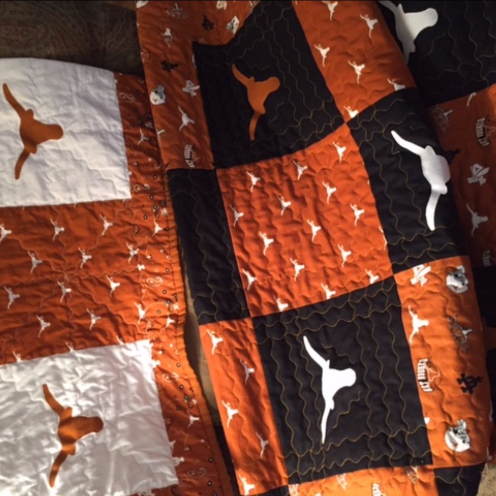 His and Her UT Longhorn Quilts