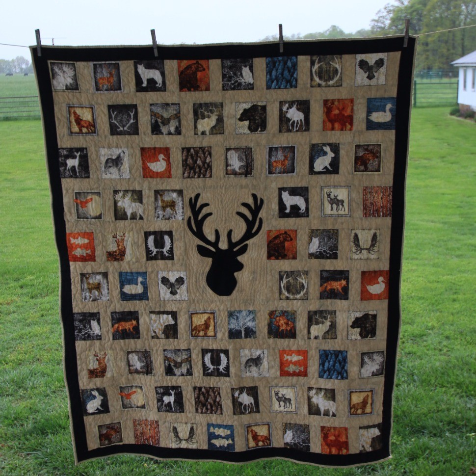 Deer Silhouette Quiltsby me