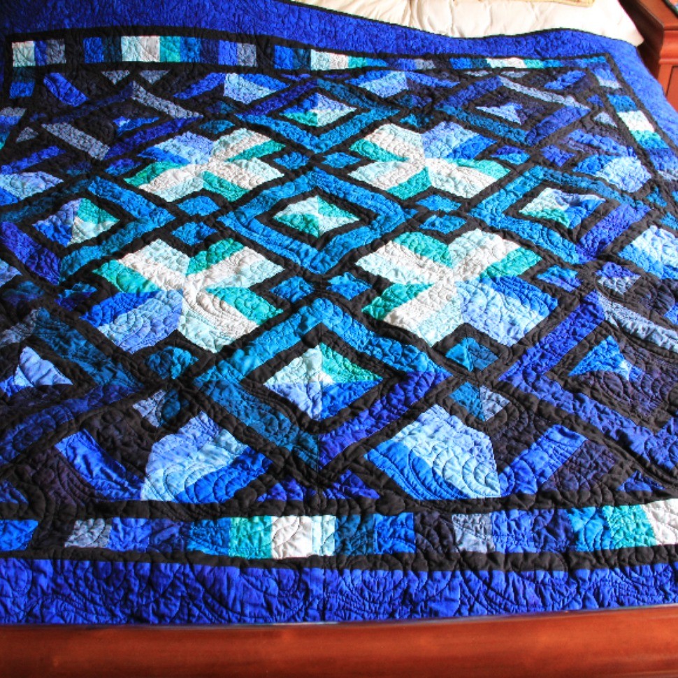 Sparkling Waters Batik - 3 Dudes Pattern | Quiltsby.me