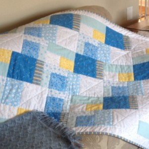 Flannel Patchwork Baby Quilt