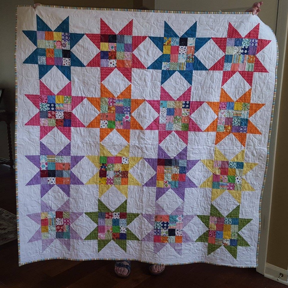 Stars and Scraps Baby (or Child) Quilt 