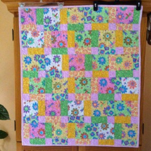 Disappearing Nine Patch Quilt for Baby