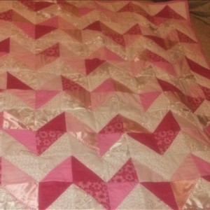 Baby Quilt from Wedding Dress