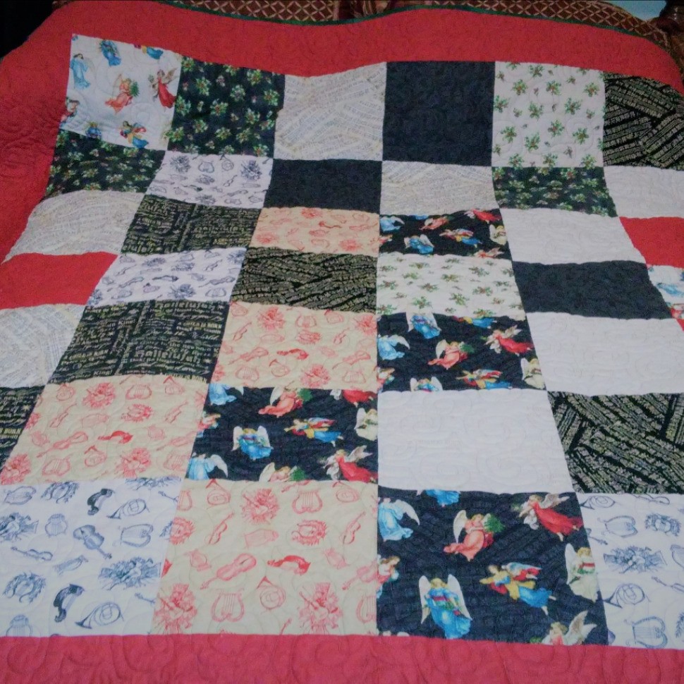 Christmas Music Patchwork Quilt