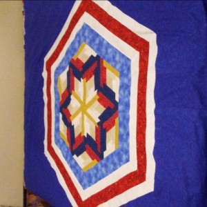 6 Point Log Cabin Star Quilt of Valors (2)