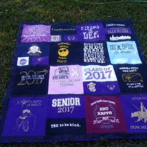 Highschool Graduation memmory quilt