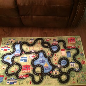 Amos' play mat! Look what Grandma made me!