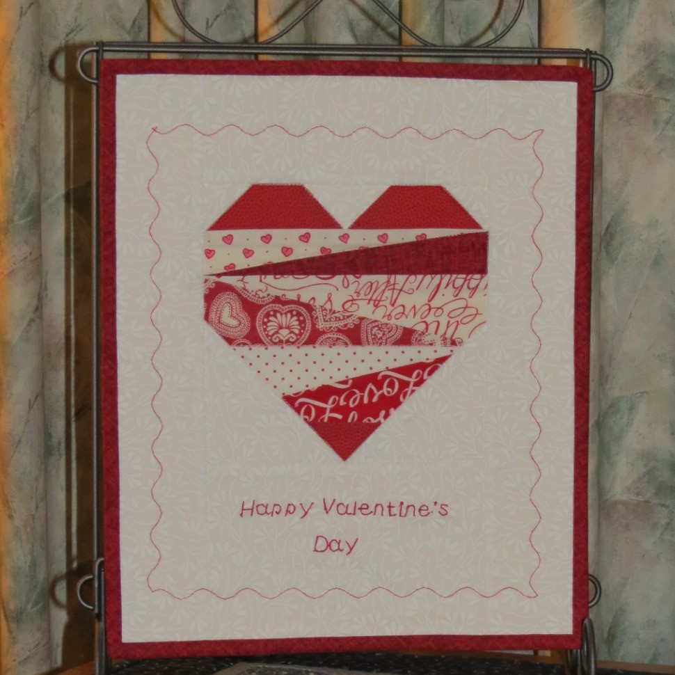 Mini-quilt for Valentine's Day