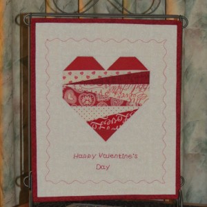 Mini-quilt for Valentine's Day