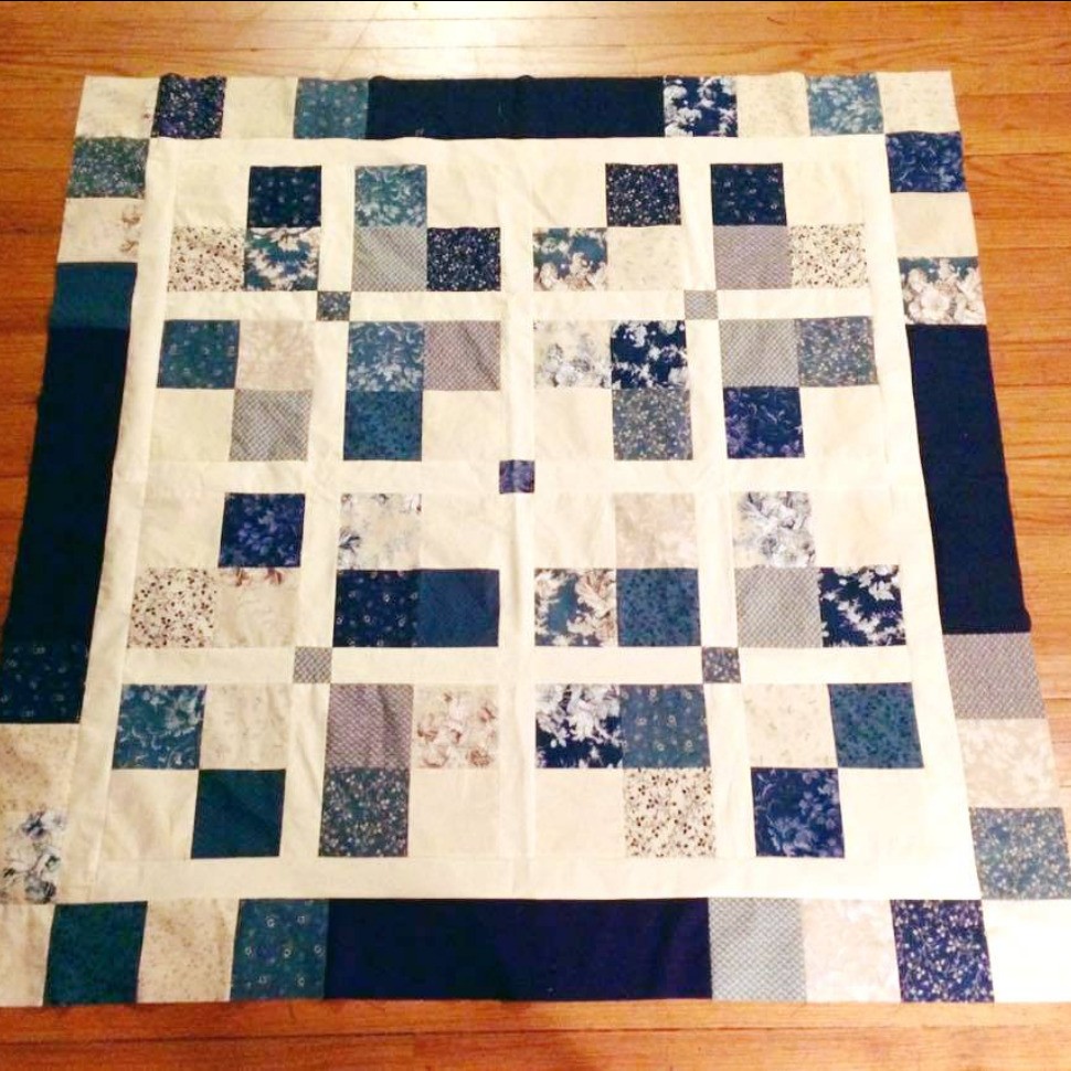 Blue Town Squares Quilt