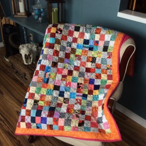 Scrappy patch quilt