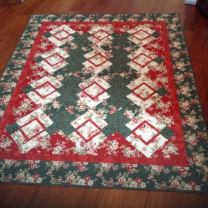 Red and green quilt
